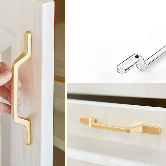 Kitchen cabinet handles gold coast Matt black /Brushed brass/Brushed ...