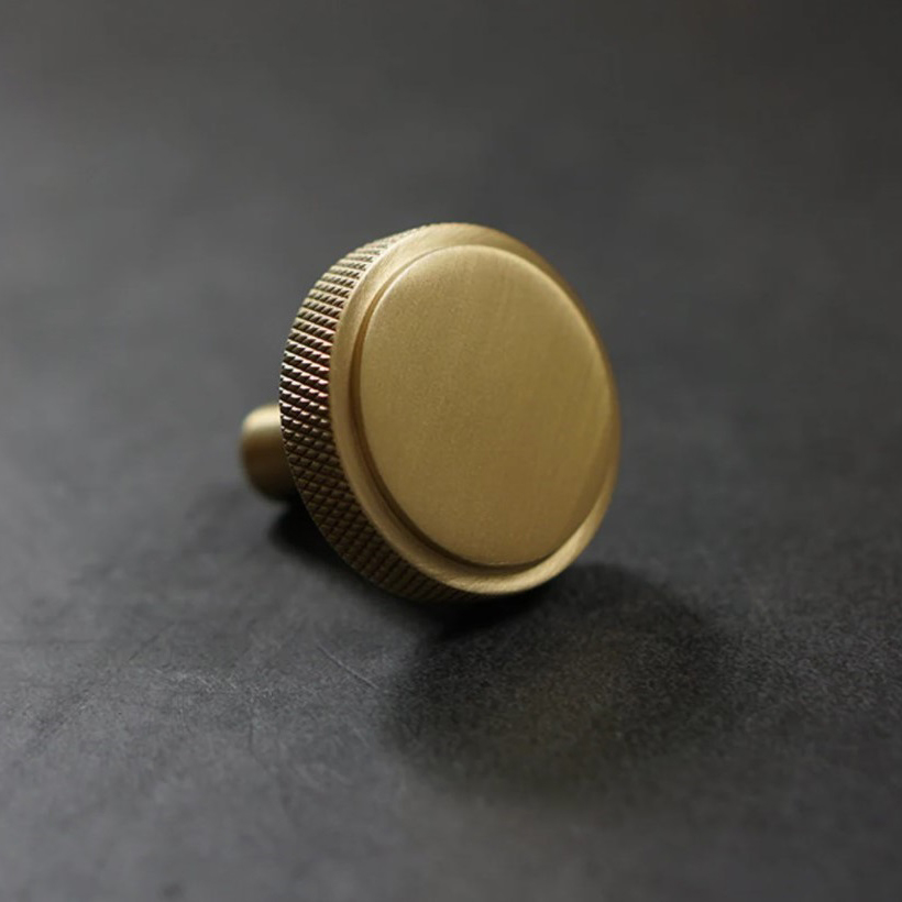 Round Knurled Solid Brass Drawer Knobs - Image 11