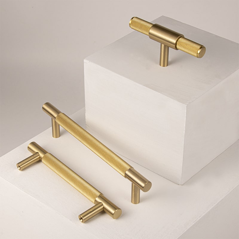 Solid Brass Knurled Handles