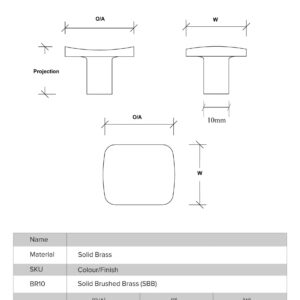 Solid Brass Kitchen Cabinet Knobs