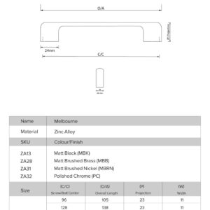 Furniture Handle Mitred Handle Product Specification