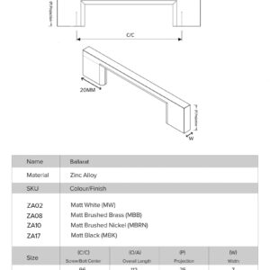 Handle Product Specification