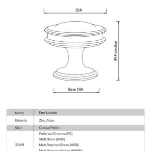 Kitchen Handle Specification