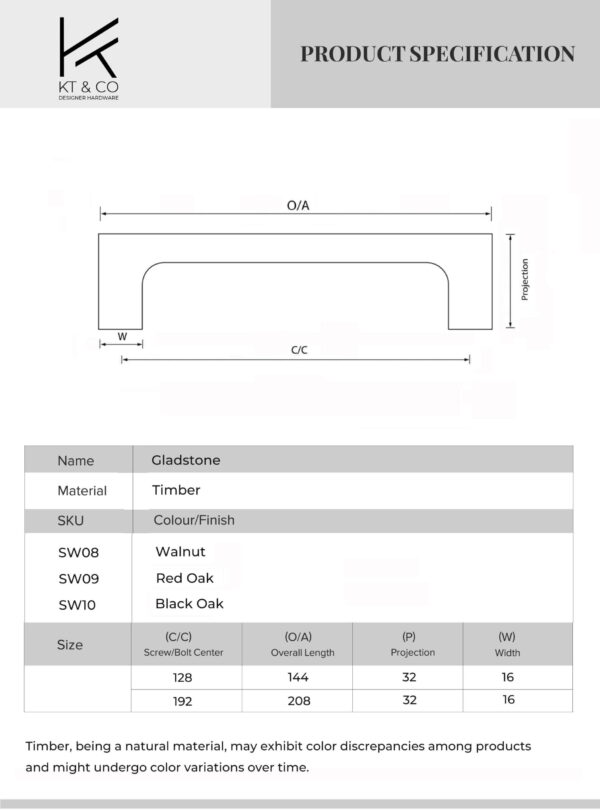 Kitchen timber cabinet handles Gladstone - Image 2