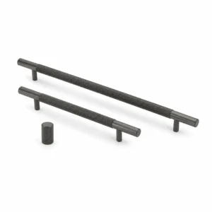 Kitchen Knurled cabinet handles gunmetal grey Bondi
