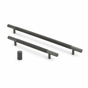 Kitchen Knurled cabinet handles gunmetal grey Bondi
